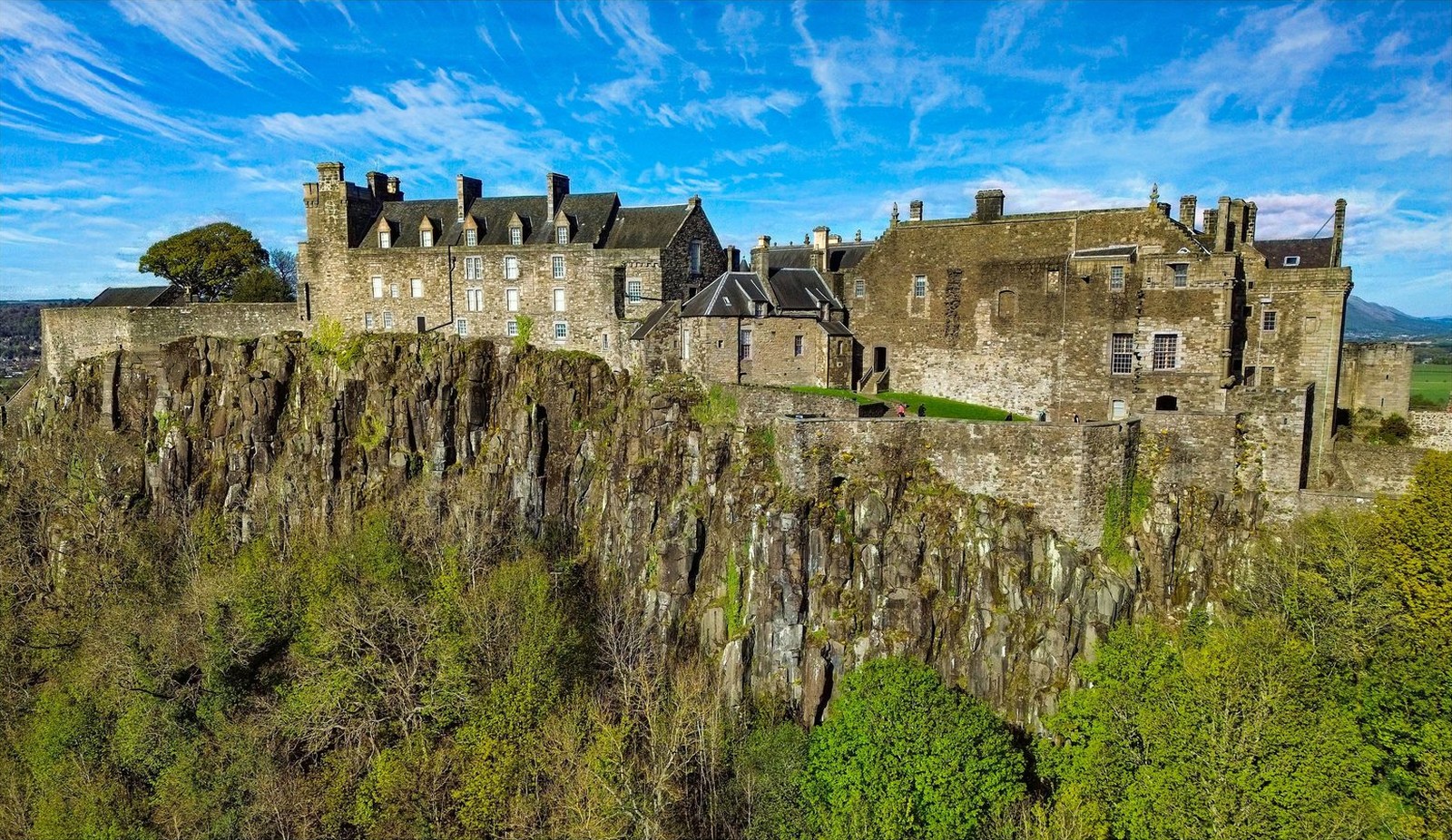 An aerial photograph taken on a commercial shoot near Stirling